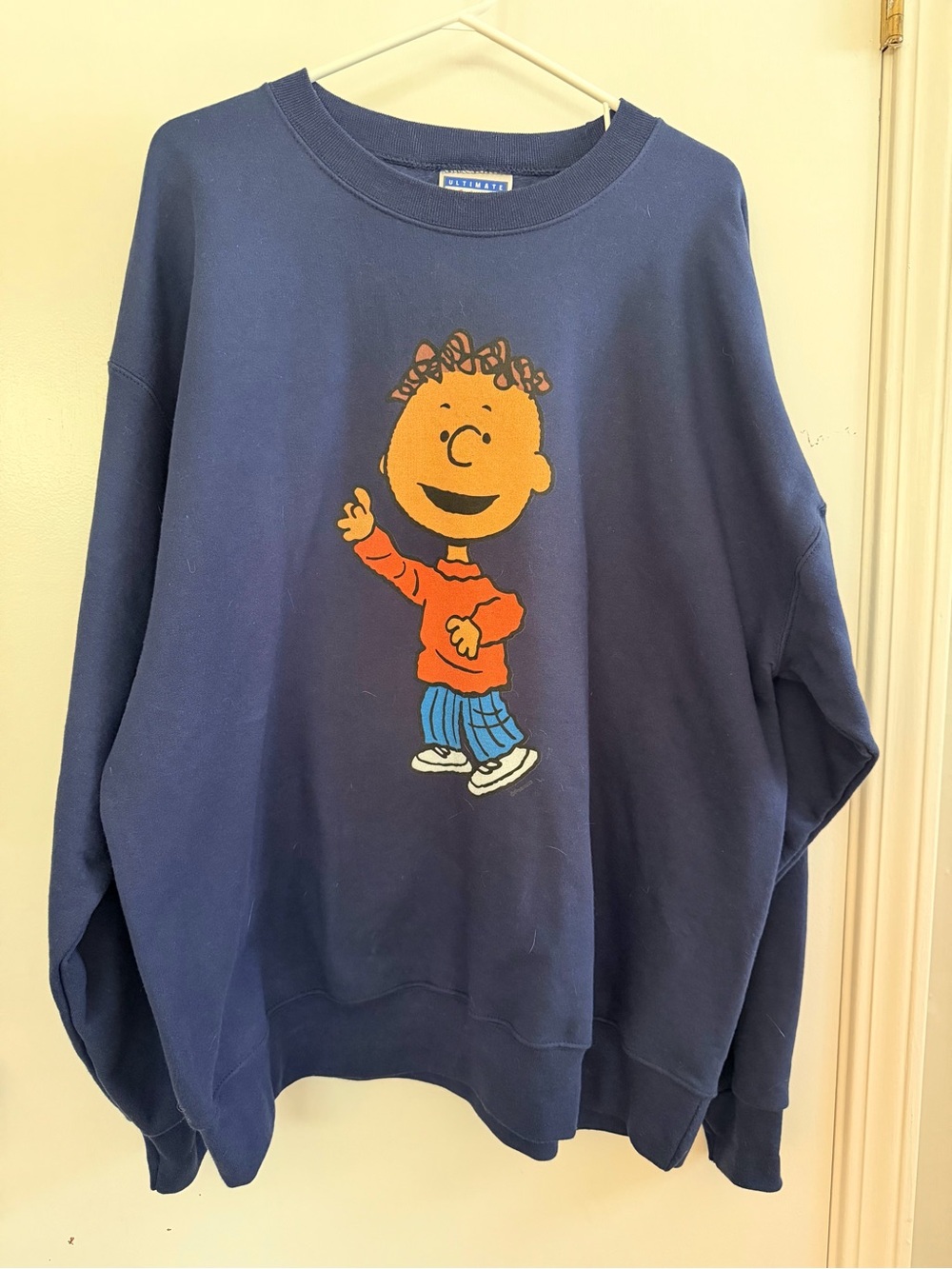 Hanes Navy Sweatshirt with “Franklin” from The Peanuts